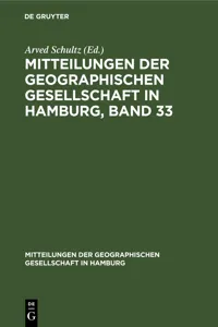 Mitteilungen der Geographischen Gesellschaft in Hamburg, Band 33_cover