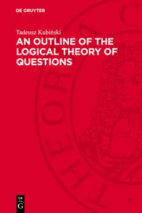 An Outline of the Logical Theory of Questions_cover
