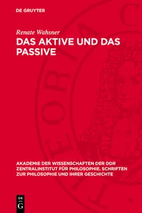 Das Aktive und das Passive_cover