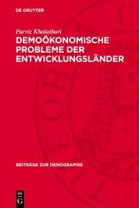 Demoökonomische Probleme der Entwicklungsländer_cover