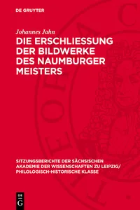 Die Erschliessung der Bildwerke des Naumburger Meisters_cover