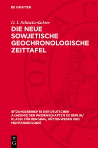 Die neue sowjetische geochronologische Zeittafel_cover