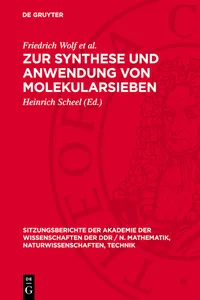 Zur Synthese und Anwendung von Molekularsieben_cover