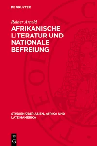 Afrikanische Literatur und nationale Befreiung_cover