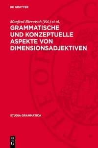 Grammatische und konzeptuelle Aspekte von Dimensionsadjektiven_cover