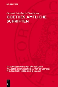 Goethes amtliche Schriften_cover