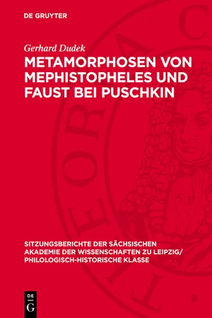 Metamorphosen von Mephistopheles und Faust bei Puschkin