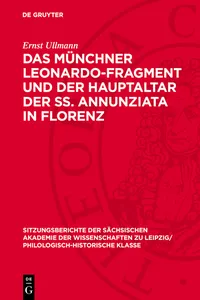 Das Münchner Leonardo-Fragment und der Hauptaltar der SS. Annunziata in Florenz_cover