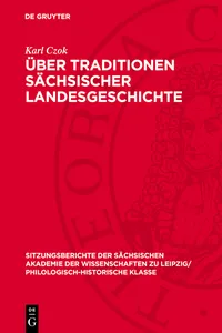 Über Traditionen sächsischer Landesgeschichte_cover