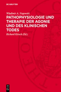 Pathophysiologie und Therapie der Agonie und des klinischen Todes_cover