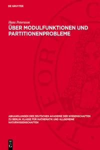 Über Modulfunktionen und Partitionenprobleme_cover