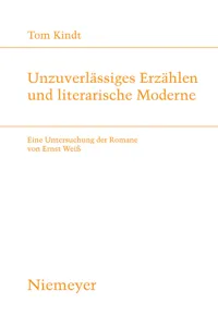 Unzuverlässiges Erzählen und literarische Moderne_cover