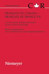 Français du Canada – Français de France VII_cover