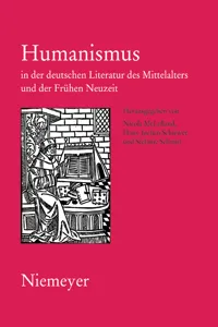 Humanismus in der deutschen Literatur des Mittelalters und der Frühen Neuzeit_cover