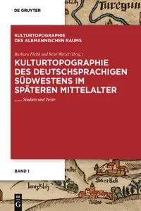 Kulturtopographie des deutschsprachigen Südwestens im späteren Mittelalter_cover