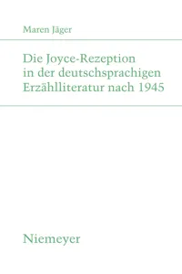 Die Joyce-Rezeption in der deutschsprachigen Erzählliteratur nach 1945_cover