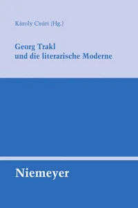 Georg Trakl und die literarische Moderne_cover