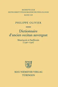 Dictionnaire d'ancien occitan auvergnat_cover