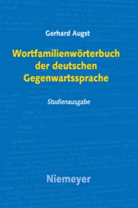 Wortfamilienwörterbuch der deutschen Gegenwartssprache_cover