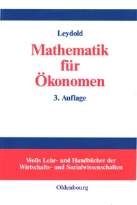 Mathematik für Ökonomen_cover