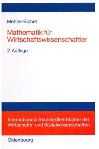 Mathematik für Wirtschaftswissenschaftler_cover