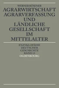 Agrarwirtschaft, Agrarverfassung und ländliche Gesellschaft im Mittelalter_cover