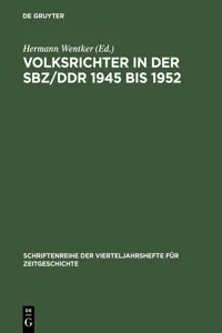 Volksrichter in der SBZ/DDR 1945 bis 1952_cover