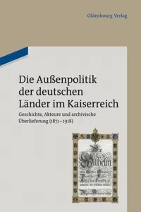 Die Außenpolitik der deutschen Länder im Kaiserreich_cover