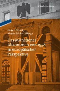 Das Münchener Abkommen von 1938 in europäischer Perspektive_cover