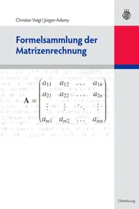 Formelsammlung der Matrizenrechnung_cover