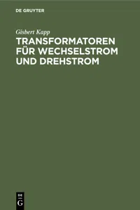 Transformatoren für Wechselstrom und Drehstrom_cover