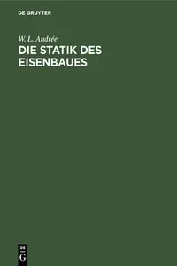 Die Statik des Eisenbaues_cover