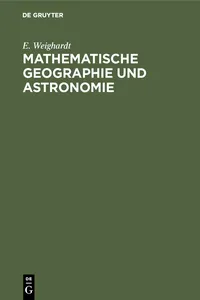 Mathematische Geographie und Astronomie_cover