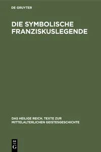 Die symbolische Franziskuslegende_cover