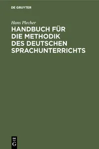 Handbuch für die Methodik des deutschen Sprachunterrichts_cover