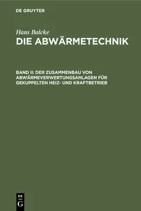 Der Zusammenbau von Abwärmeverwertungsanlagen für gekuppelten Heiz- und Kraftbetrieb_cover