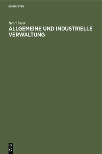 Allgemeine und industrielle Verwaltung_cover