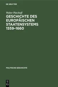 Geschichte des europäischen Staatensystems 1559–1660_cover