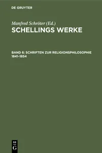 Schriften zur Religionsphilosophie 1841–1854_cover