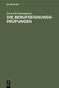 Die Berufseignungs-Prüfungen_cover