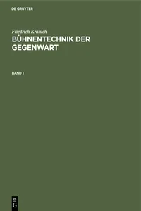 Friedrich Kranich: Bühnentechnik der Gegenwart. Band 1_cover