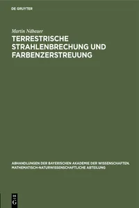 Terrestrische Strahlenbrechung und Farbenzerstreuung_cover