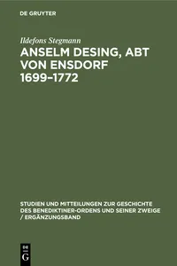 Anselm Desing, Abt von Ensdorf 1699–1772_cover