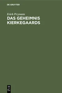 Das Geheimnis Kierkegaards_cover