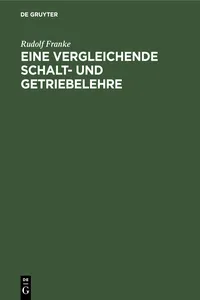 Eine vergleichende Schalt- und Getriebelehre_cover