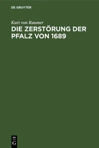 Die Zerstörung der Pfalz von 1689_cover