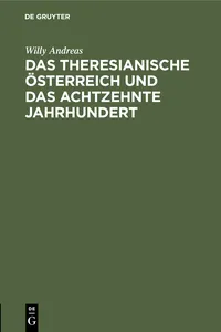 Das Theresianische Österreich und das achtzehnte Jahrhundert_cover