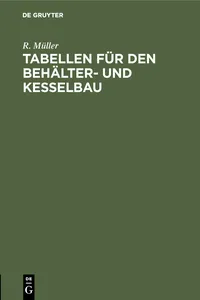 Tabellen für den Behälter- und Kesselbau_cover