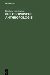 Philosophische Anthropologie_cover