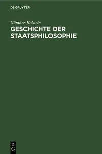 Geschichte der Staatsphilosophie_cover